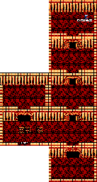 Thumbnail for a map of Chapter 5: Evil Magician Sabaron Fire Palace for the NES game The Magic Of Scheherazade.