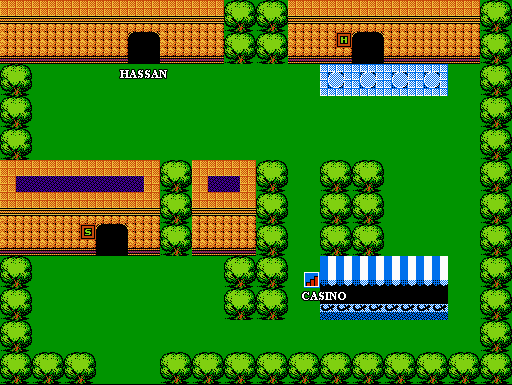 Thumbnail for a map of Chapter 5: Evil Magician Sabaron Town Of Yufla for the NES game The Magic Of Scheherazade.