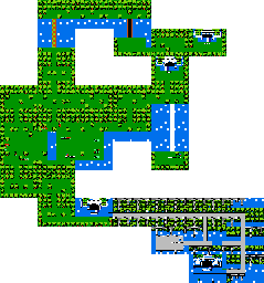 Thumbnail for a map of Chapter 5: Evil Magician Sabaron World (After Light Palace) for the NES game The Magic Of Scheherazade.