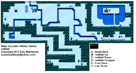 Thumbnail for a map of Icefield for the NES game Majin Eiyuuden Wataru Gaiden.