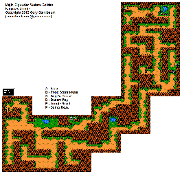 Thumbnail for a map of Kagasas Jungle for the NES game Majin Eiyuuden Wataru Gaiden.
