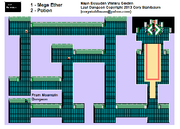 Thumbnail for a map of Last Dungeon for the NES game Majin Eiyuuden Wataru Gaiden.