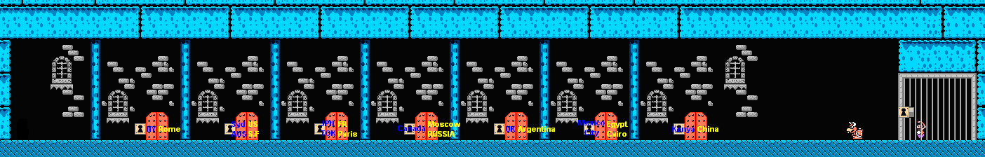 Thumbnail for a map of Bowser's Castle Corridor for the NES game Mario Is Missing!.