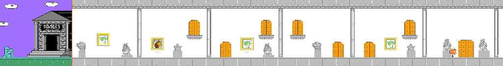 Thumbnail for a map of Bowser's Museum for the NES game Mario's Time Machine!.