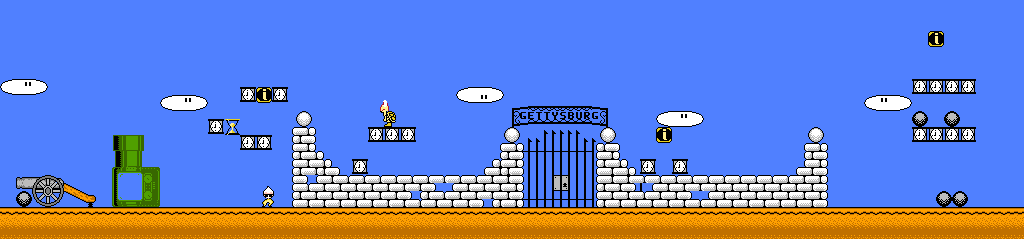 Thumbnail for a map of Gettysburg (1862) for the NES game Mario's Time Machine!.