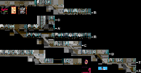 Thumbnail for a map of Stage-5 for the NES game Matendouji.