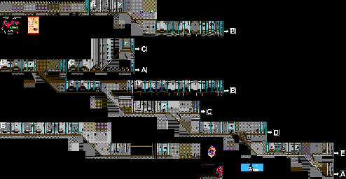 Thumbnail for a map of Stage-5 (Unmarked) for the NES game Matendouji.