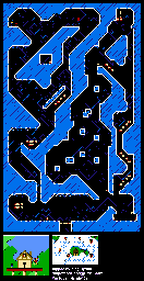 Thumbnail for a map of Birdie's Treehouse Lvl 3: Icy Maze for the NES game M.C. Kids.