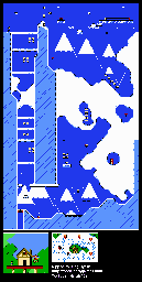 Thumbnail for a map of Birdie's Treehouse Lvl 6: Frosty Mountain for the NES game M.C. Kids.