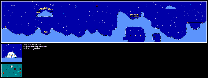 Thumbnail for a map of CosMc's Retreat Lvl 1: Moon Monsters for the NES game M.C. Kids.