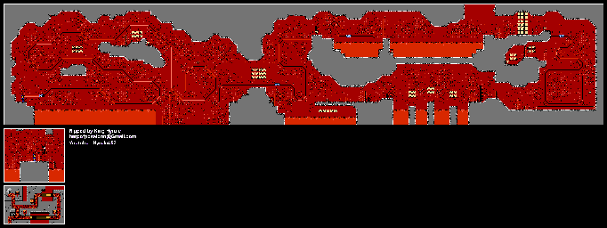 Thumbnail for a map of Hamburglar's Hideout Lvl 2: Lava Belts for the NES game M.C. Kids.