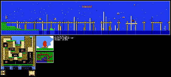Thumbnail for a map of Professor's Workshop Lvl 1: Ports O'Comets for the NES game M.C. Kids.