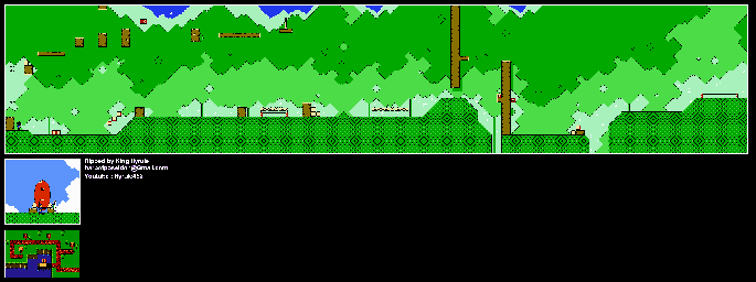 Thumbnail for a map of Professor's Workshop Lvl 3: Magic Forest for the NES game M.C. Kids.