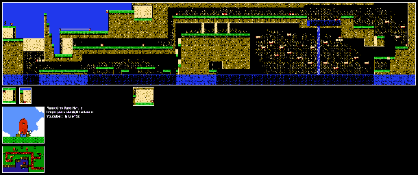 Thumbnail for a map of Professor's Workshop Lvl 4: Desert Cove for the NES game M.C. Kids.