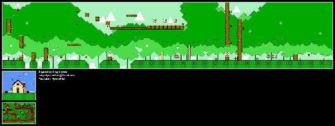 Thumbnail for a map of Ronald's Clubhouse Lvl 5: Hidden Glen for the NES game M.C. Kids.