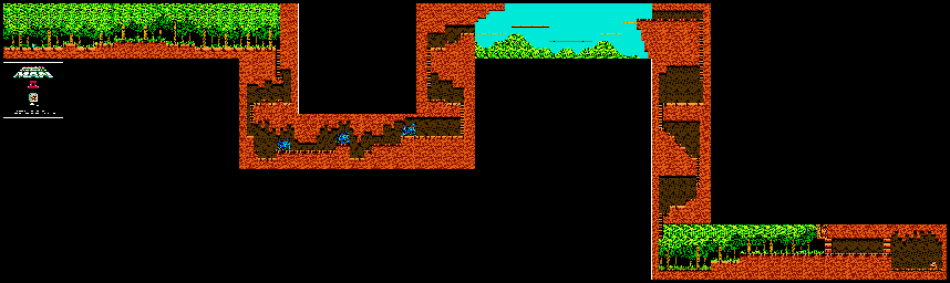 Thumbnail for a map of Wood Man for the NES game Mega Man II.