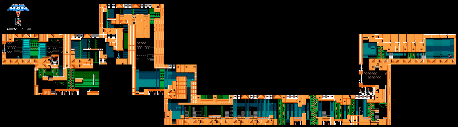 Thumbnail for a map of Gravity Man for the NES game Mega Man V.