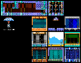 Thumbnail for a map of Wily's Castle Level 3 for the NES game Mega Man V.