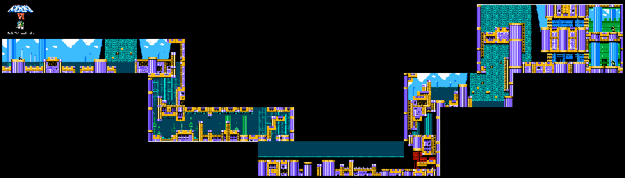 Thumbnail for a map of Centaur Man for the NES game Mega Man VI.