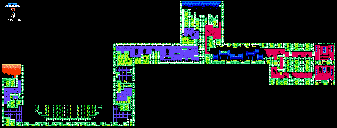 Thumbnail for a map of Knight Man for the NES game Mega Man VI.