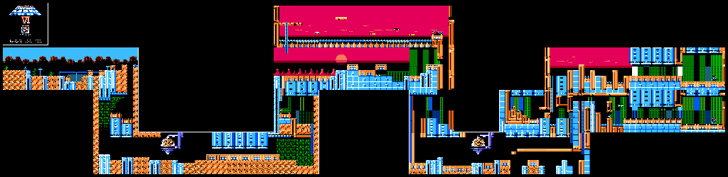 Thumbnail for a map of Tomahawk Man for the NES game Mega Man VI.