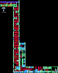 Thumbnail for a map of Wily's Castle Level 1 for the NES game Mega Man VI.