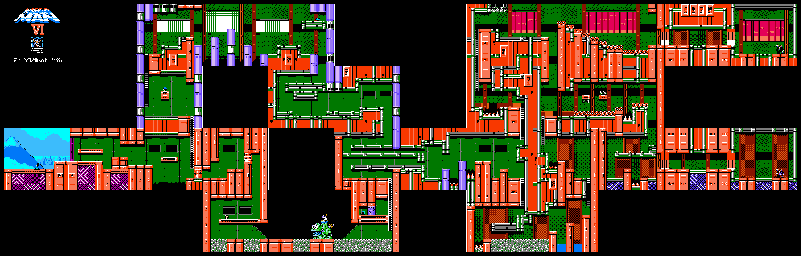 Thumbnail for a map of Yamato Man for the NES game Mega Man VI.