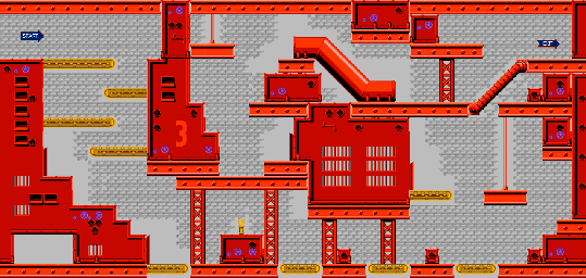 Thumbnail for a map of Numberland Factory (Advanced) Level 1 for the NES game Mickey's Adventures In Numberland.