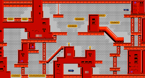 Thumbnail for a map of Numberland Factory (Advanced) Level 2 for the NES game Mickey's Adventures In Numberland.