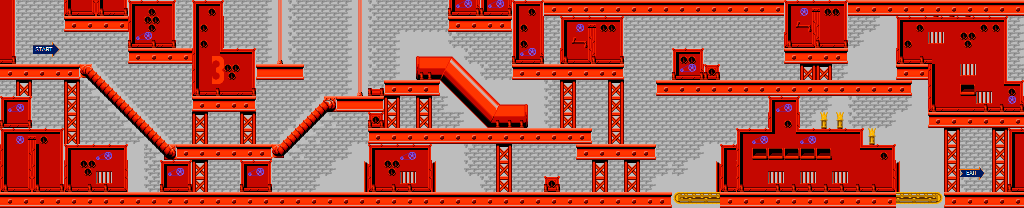 Thumbnail for a map of Numberland Factory (Normal) Level 1 for the NES game Mickey's Adventures In Numberland.