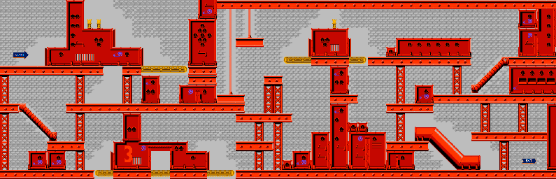 Thumbnail for a map of Numberland Factory (Normal) Level 2 for the NES game Mickey's Adventures In Numberland.