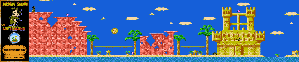 Thumbnail for a map of Caribbean for the NES game Mickey's Safari In Letterland.