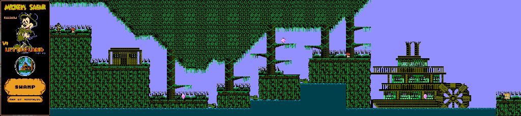 Thumbnail for a map of Swamp for the NES game Mickey's Safari In Letterland.