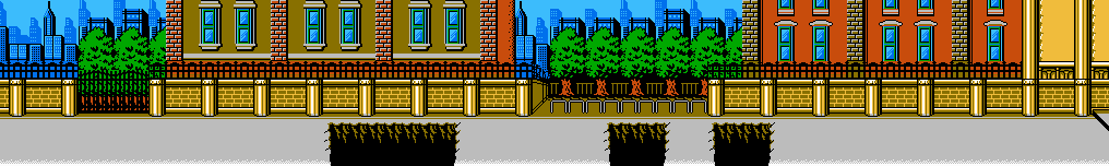 Thumbnail for a map of Round 3 Area 1 for the NES game Mighty Final Fight.