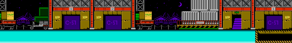 Thumbnail for a map of Round 4 Area 1 for the NES game Mighty Final Fight.