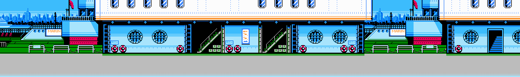 Thumbnail for a map of Round 5 Area 1 for the NES game Mighty Final Fight.