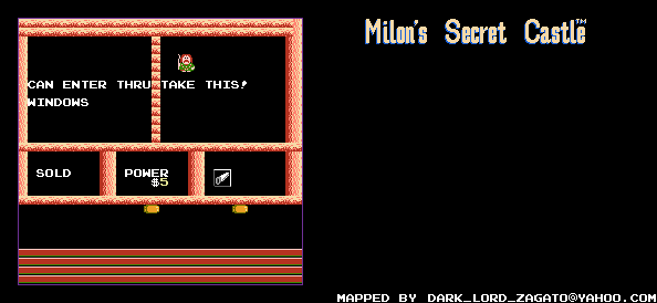 Thumbnail for a map of Room E for the NES game Milon's Secret Castle.