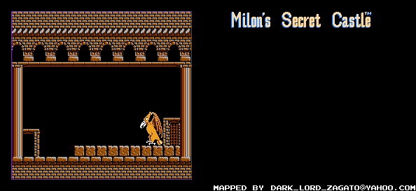 Thumbnail for a map of Room H for the NES game Milon's Secret Castle.