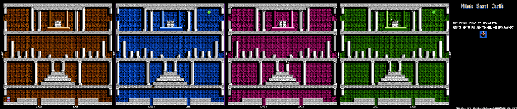 Thumbnail for a map of Room P for the NES game Milon's Secret Castle.