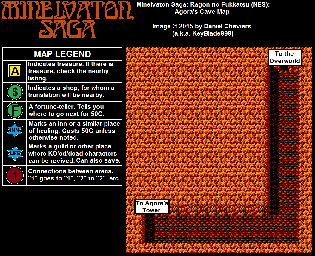 Thumbnail for a map of Agora's Cave for the NES game Minelvaton Saga.