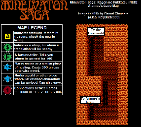 Thumbnail for a map of Arames's Cave for the NES game Minelvaton Saga.