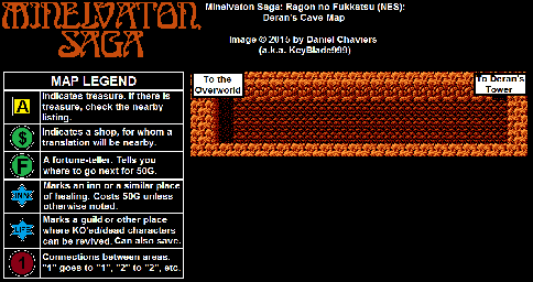 Thumbnail for a map of Deran's Cave for the NES game Minelvaton Saga.