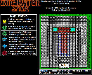 Thumbnail for a map of Dolos' Tower for the NES game Minelvaton Saga.