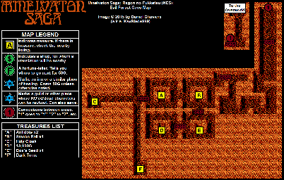 Thumbnail for a map of Evil Forest Cave for the NES game Minelvaton Saga.