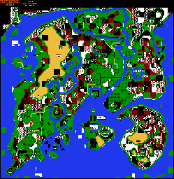 Thumbnail for a map of Overworld for the NES game Minelvaton Saga.