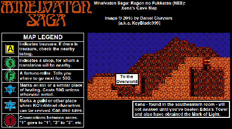 Thumbnail for a map of Xena's Cave for the NES game Minelvaton Saga.