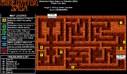 Thumbnail for a map of Yurian Cave for the NES game Minelvaton Saga.