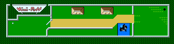 Thumbnail for a map of Classic Hole 1 for the NES game Mini-Putt.
