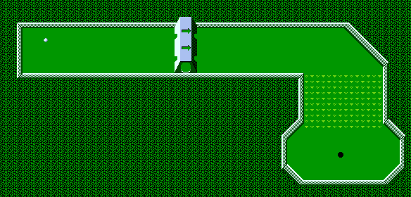 Thumbnail for a map of Traditional Hole 6 for the NES game Mini-Putt.