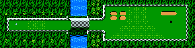 Thumbnail for a map of Traditional Hole 7 for the NES game Mini-Putt.